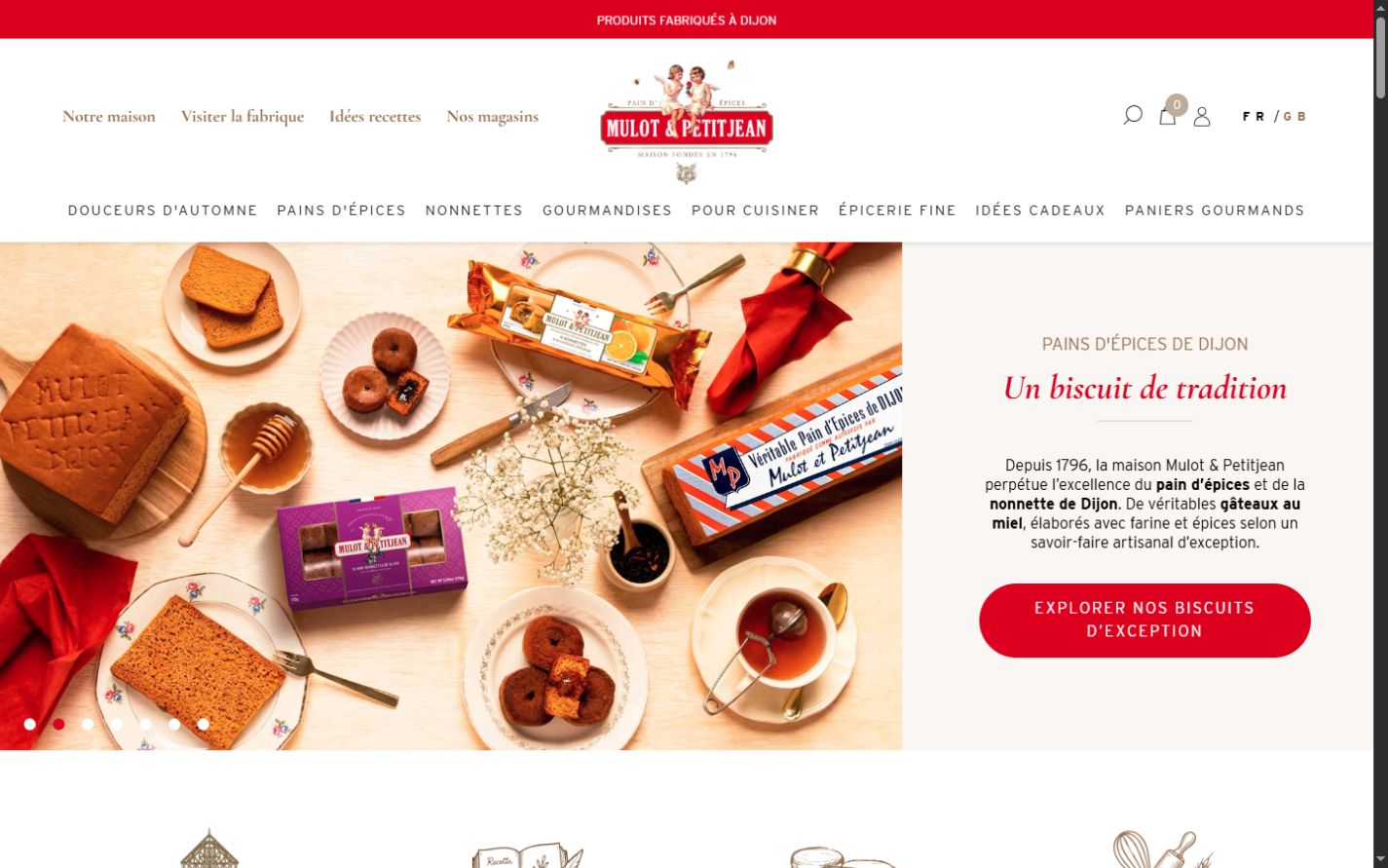 Capture de la boutique Mulot & Petitjean